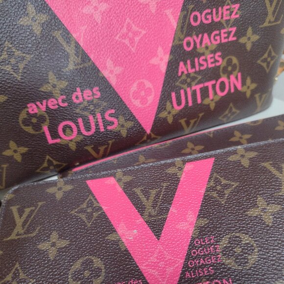 💯% Authentic Louis Vuitton Pink V Line Full Inclusion PLUS ZIPPY WALLET💗 - Picture 2 of 16